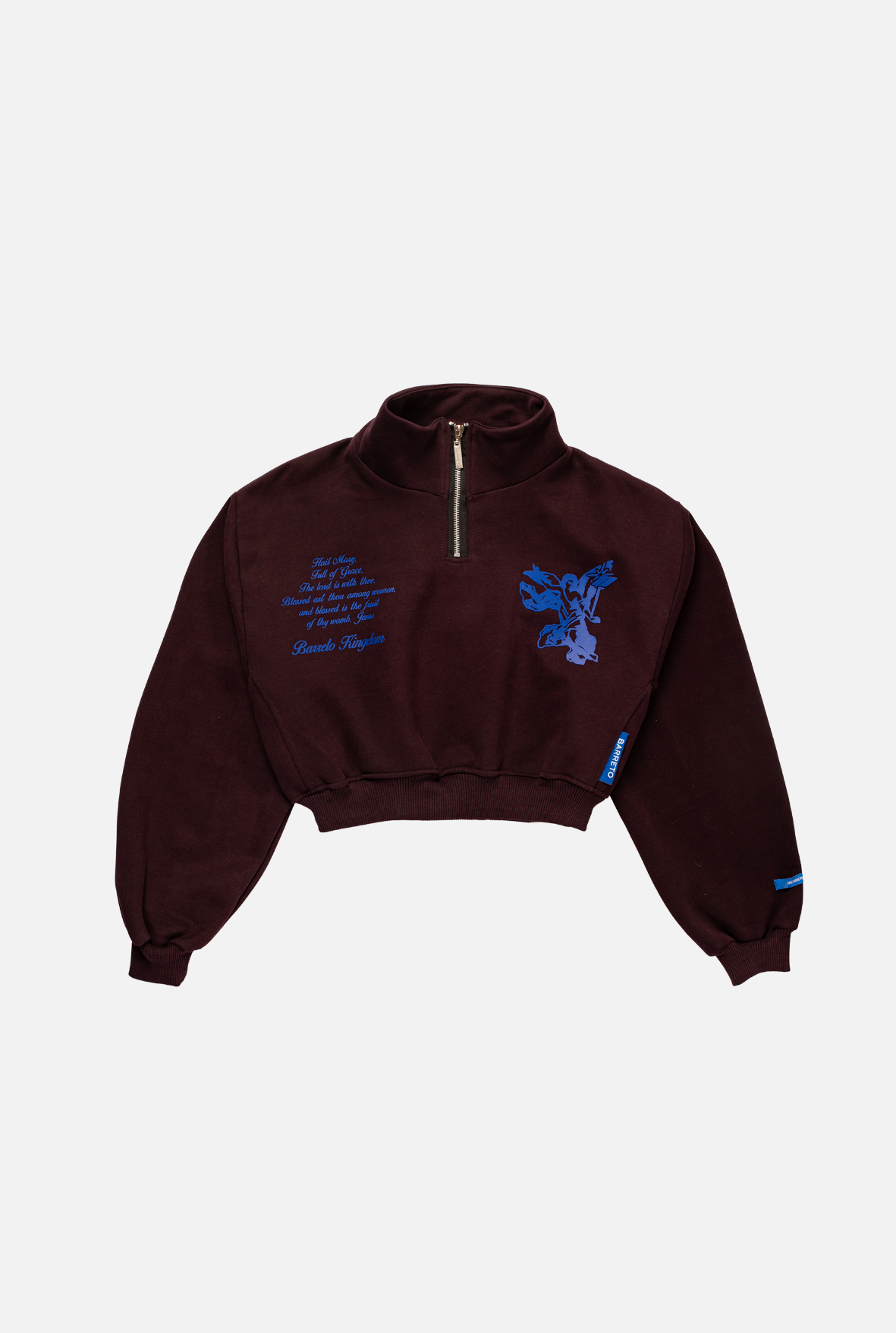 Crop Crewneck blueberry BK