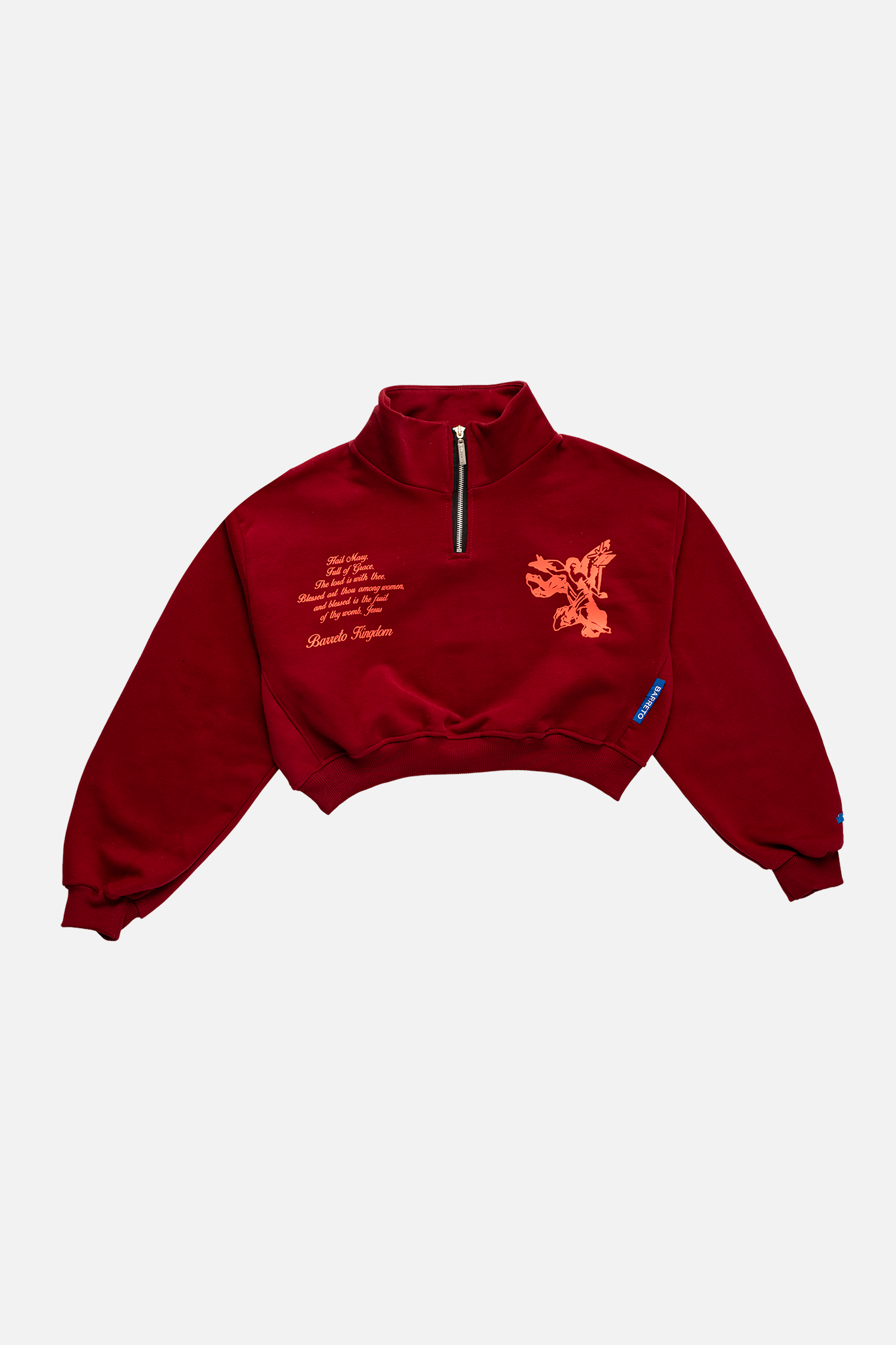 Crop Crewneck WINE BK