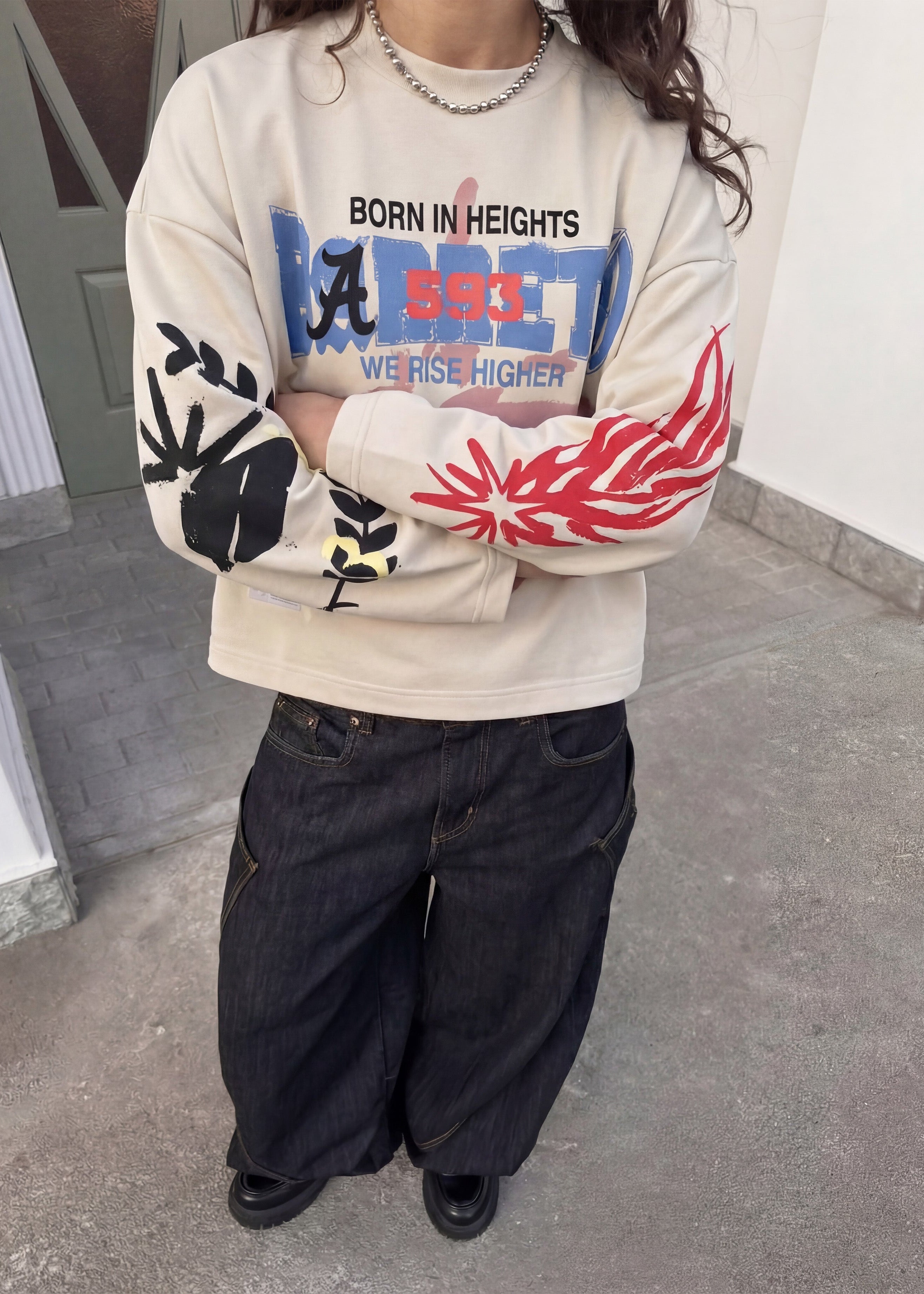 BEIGE 593 CREWNECK