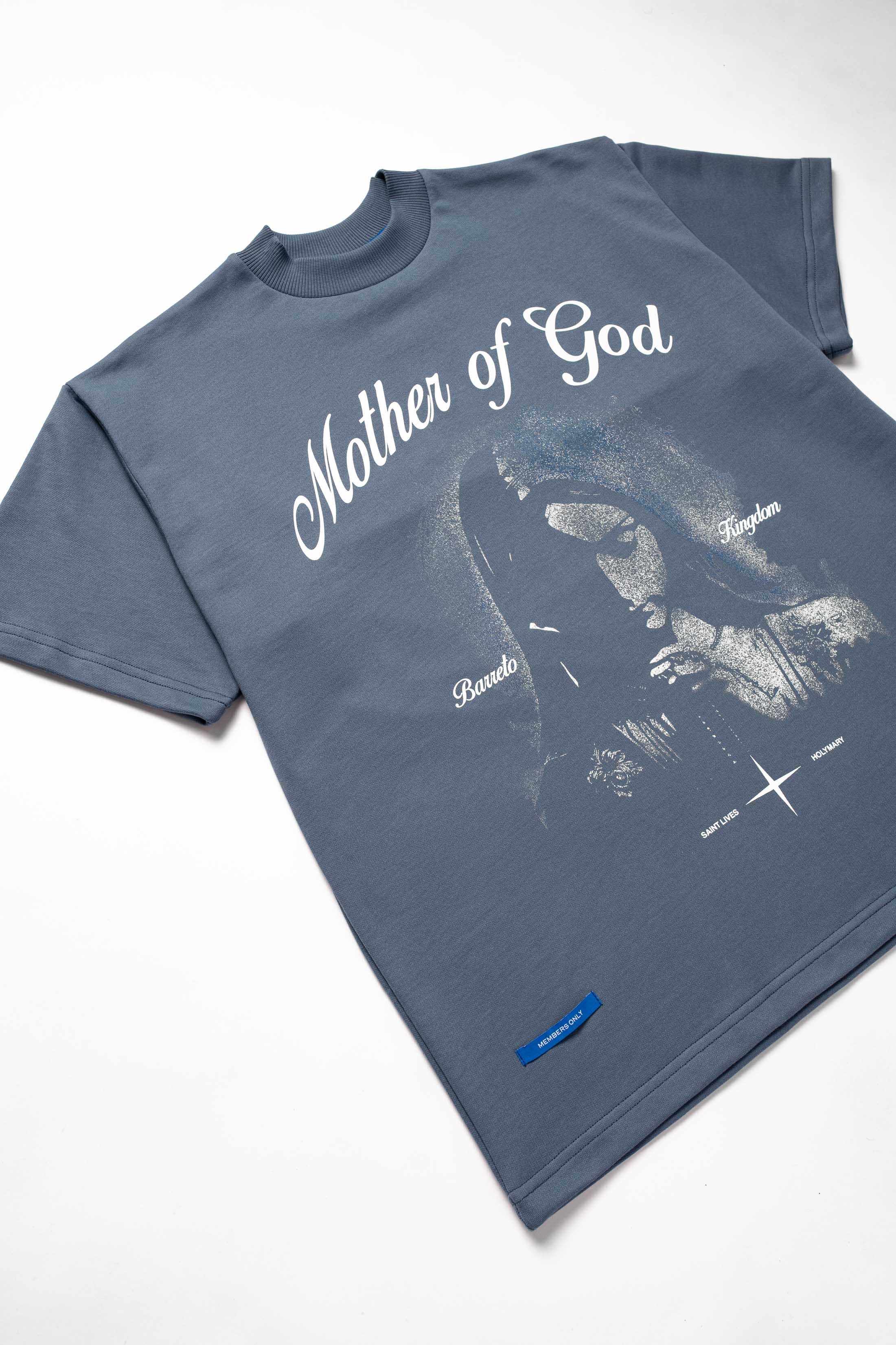 T-shirt blue Mother of God (Premium)