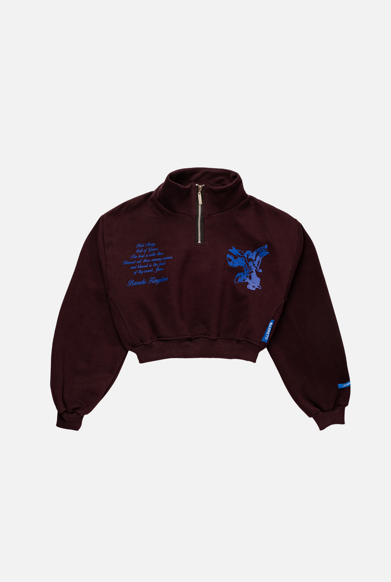 Crop Crewneck blueberry "Barreto Kingdom"