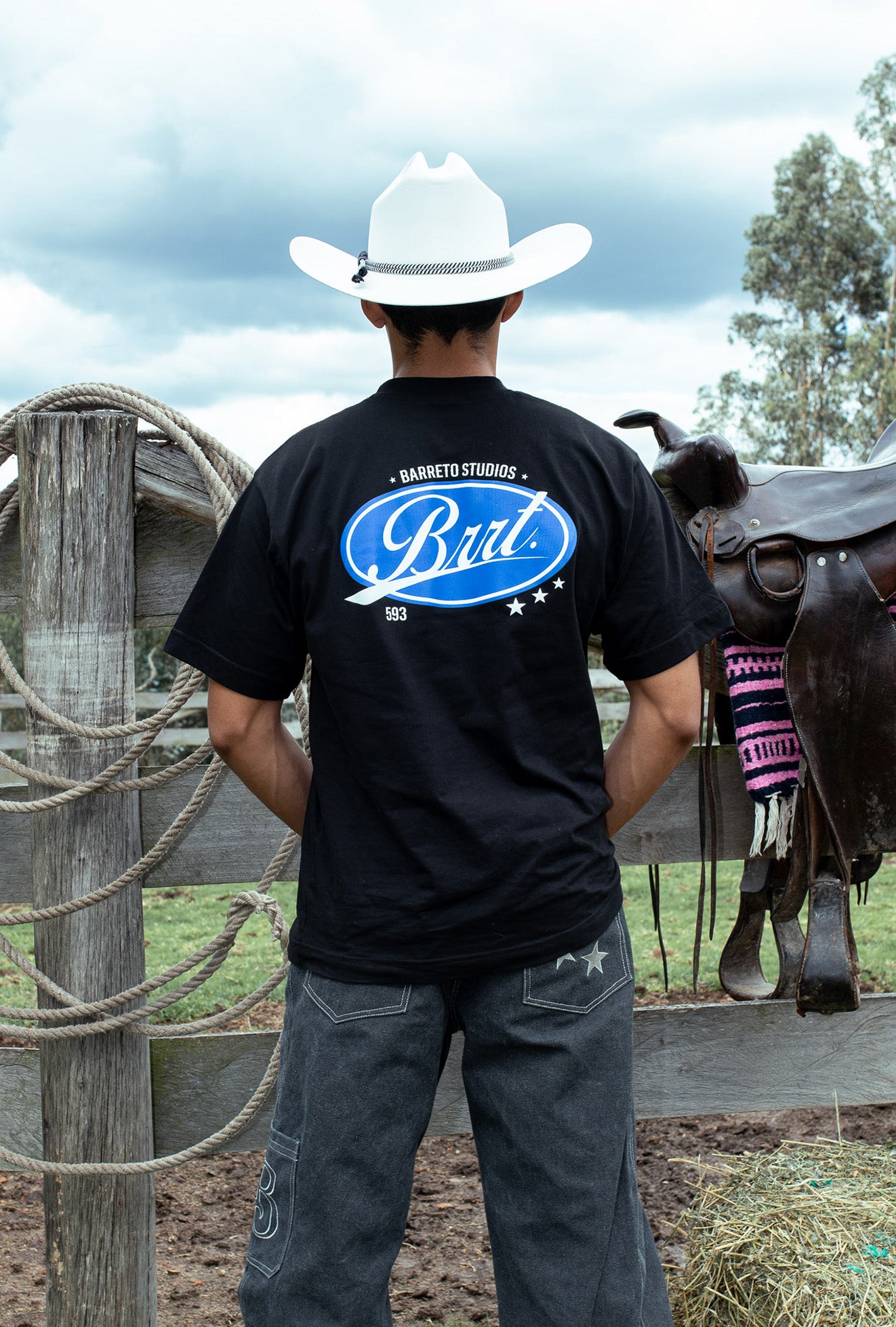 Tshirt Black Blue Star