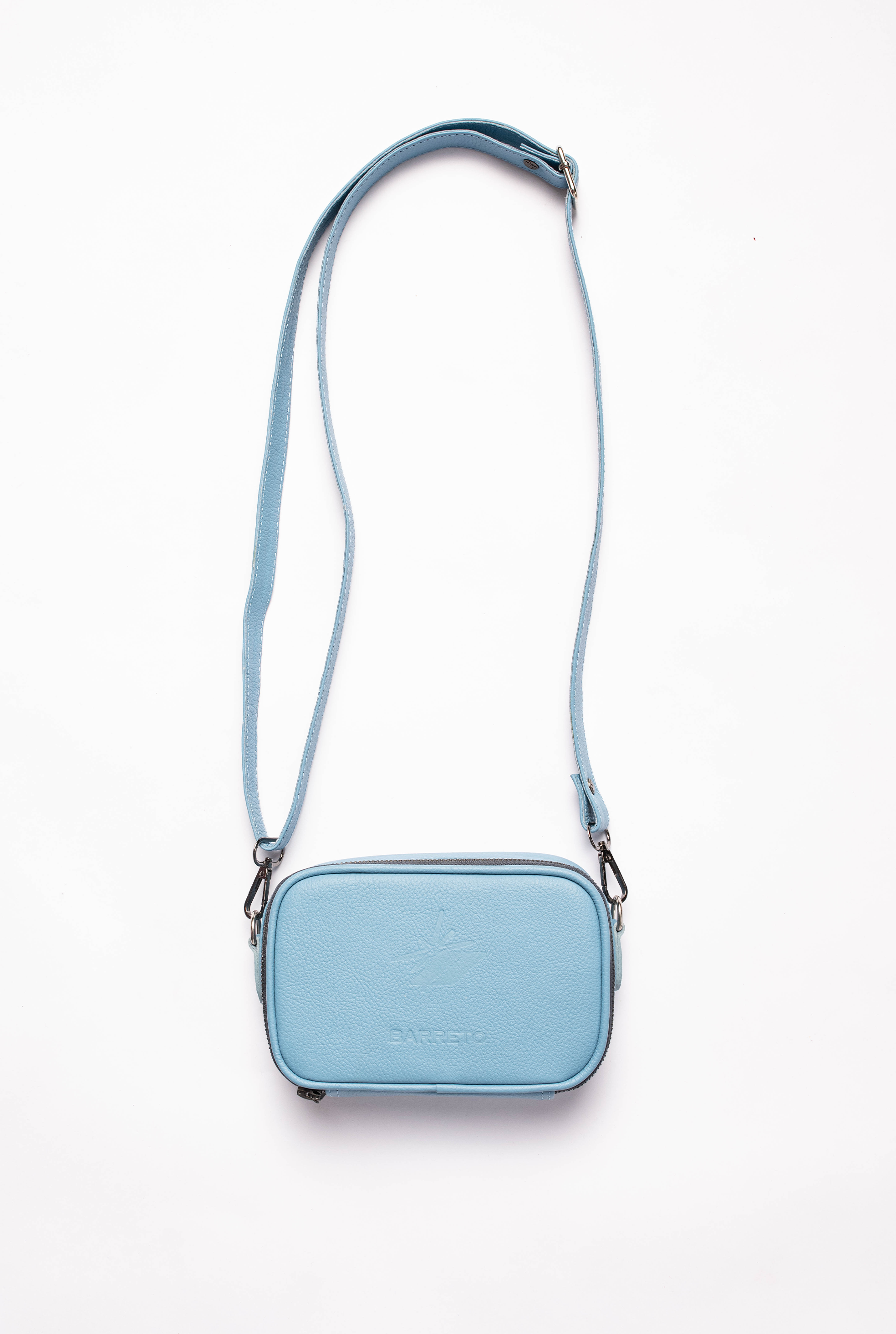 SHOULDER BAG - BABY BLUE  (100% LEATHER)