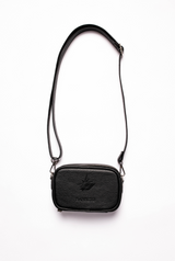 BLACK SHOULDER BAG (100% LEATHER)