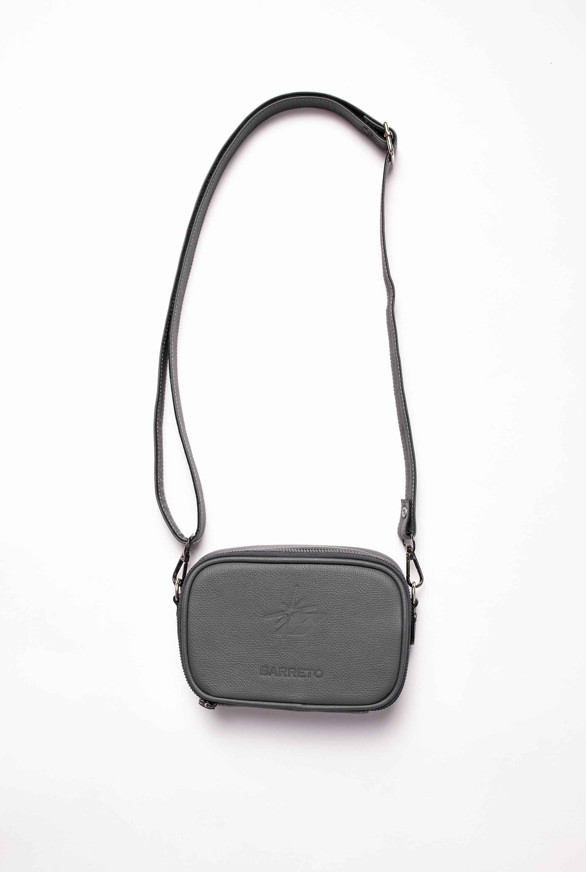 SHOULDER BAG - GREY (100% LEATHER)
