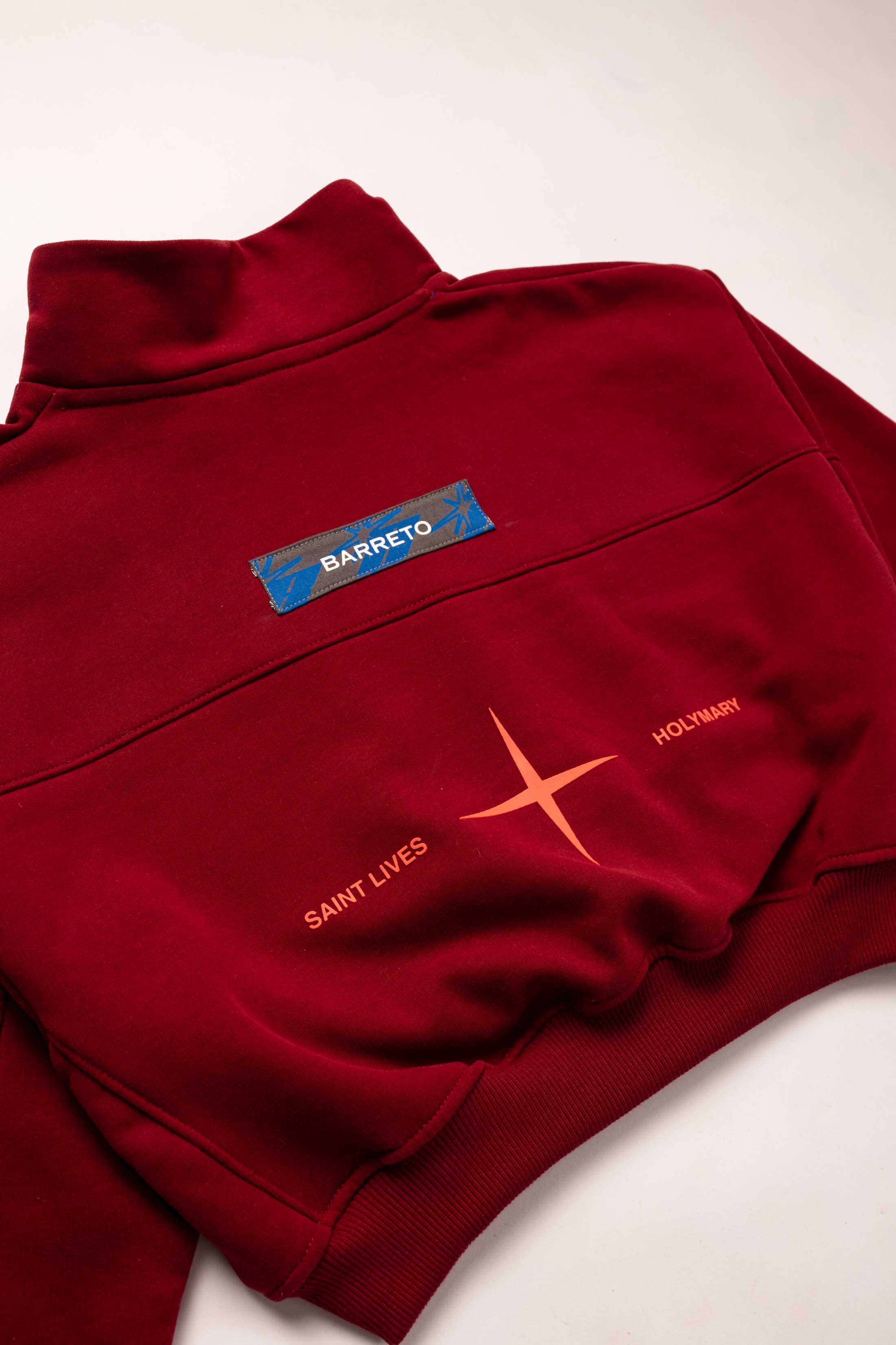 Crop Crewneck WINE BK