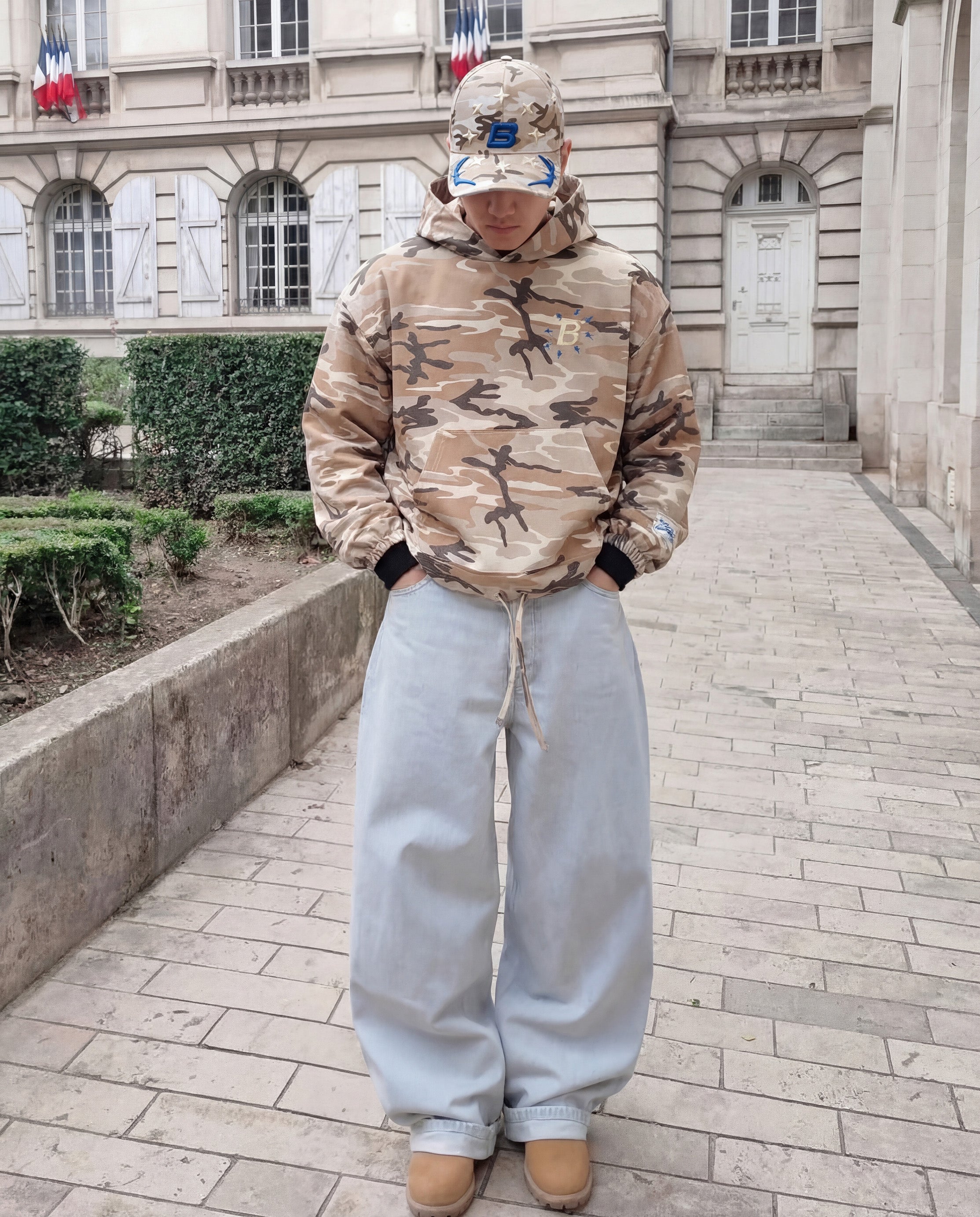 0081ASSC Blocked Siberia Camo Hoodie SIBERIA CAMO HOODIE