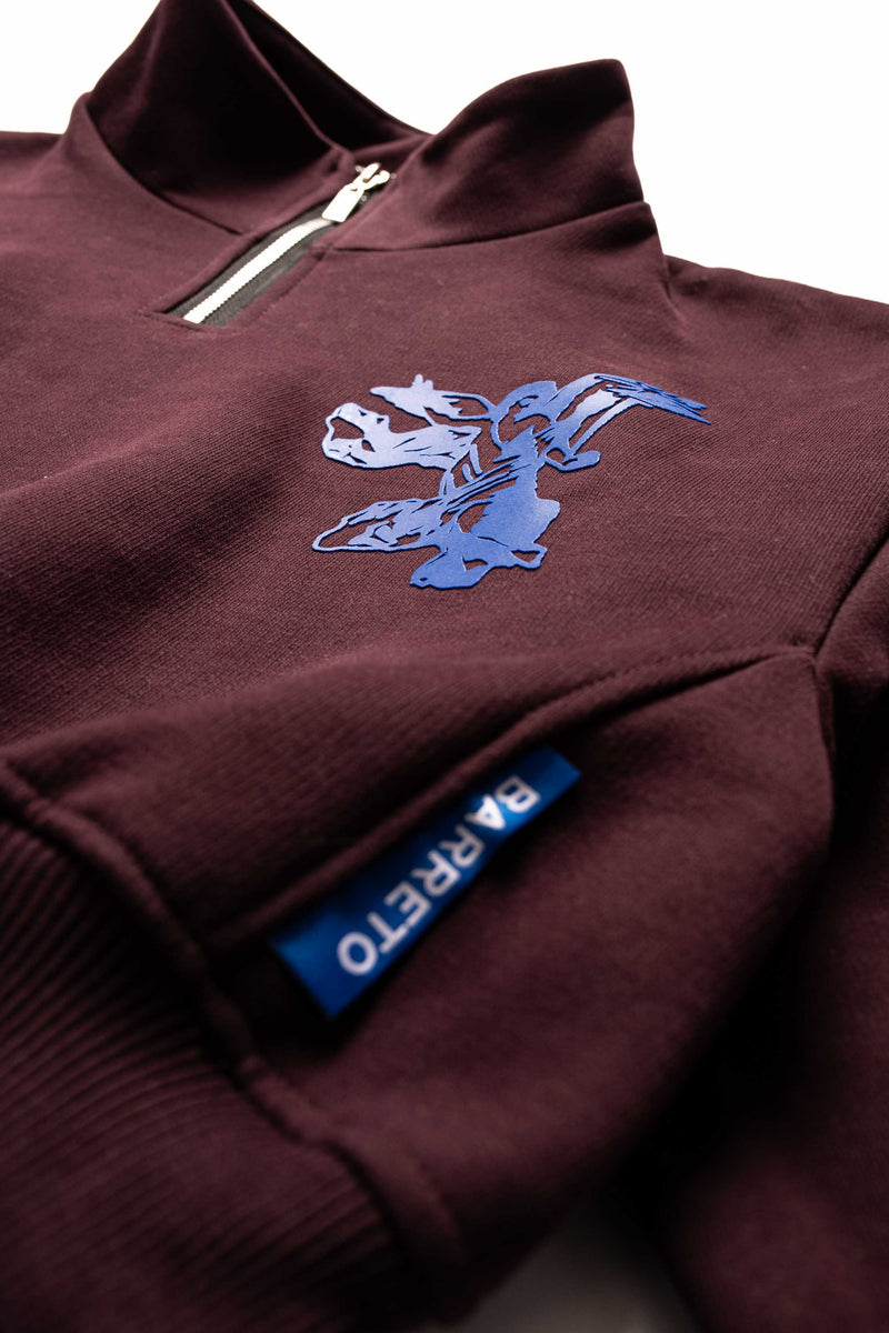 Crop Crewneck blueberry "Barreto Kingdom"