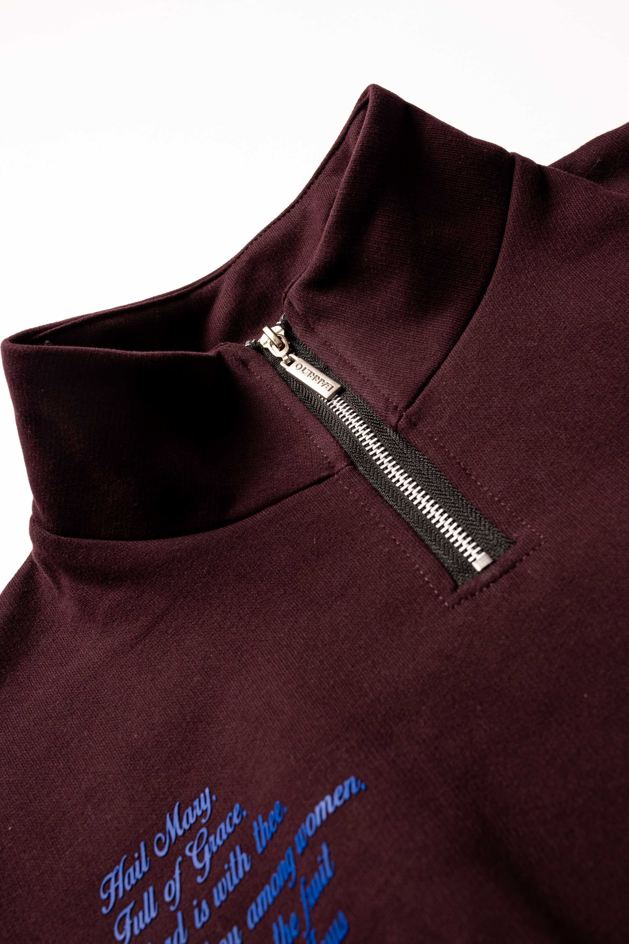Crop Crewneck blueberry BK