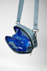 BABY BLUE SHOULDER BAG (100% LEATHER)