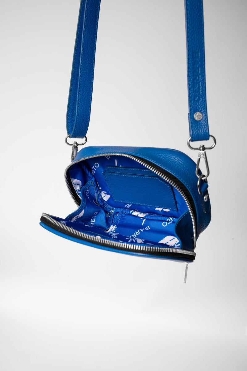 BLUE SHOULDER BAG (100% LEATHER)