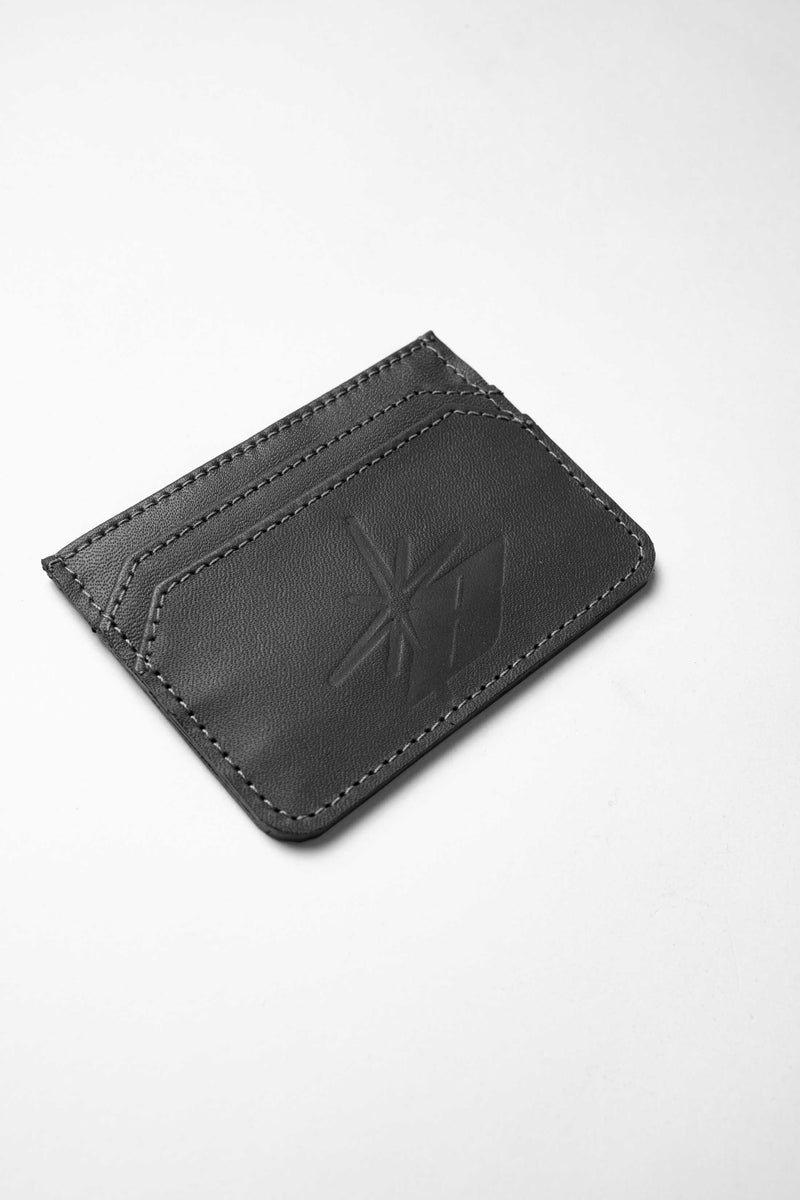 GREY CARD HOLDER (100% LEATHER)