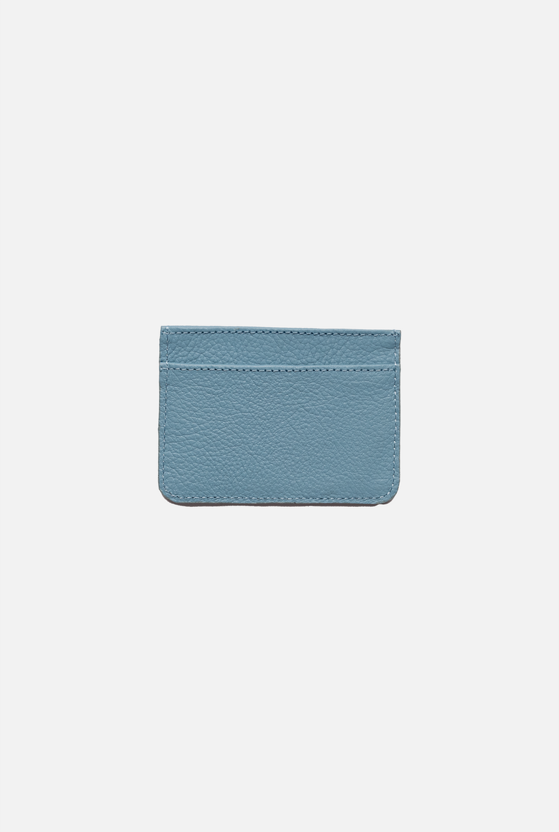 BABY BLUE CARD HOLDER (100% LEATHER)